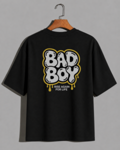 venomx black bad boy drip oversized tee back