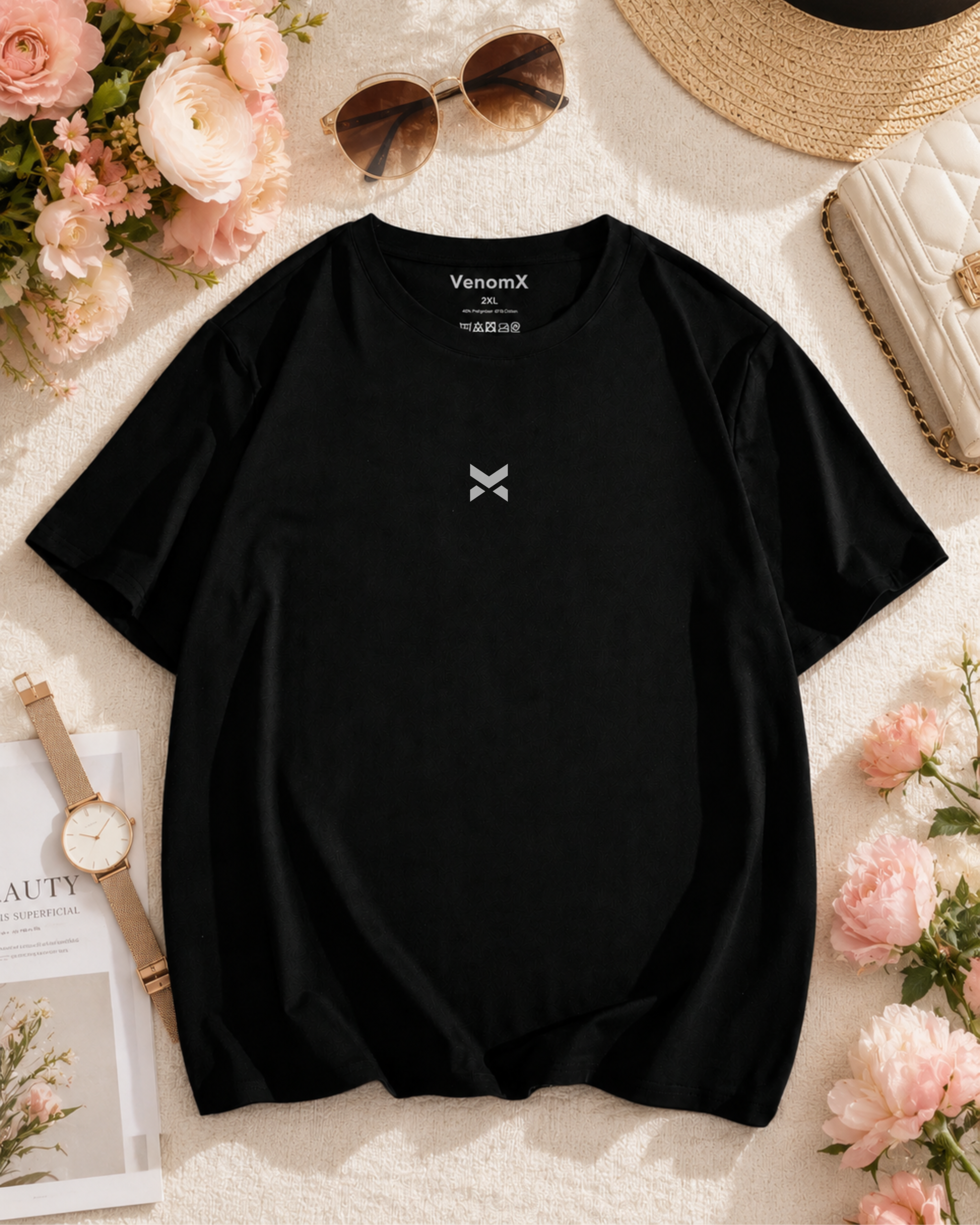 venomx-black-logo-oversized-tee-flatlay